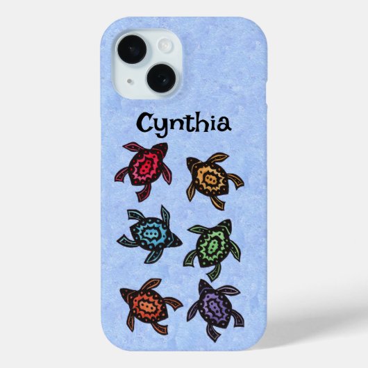 ウミガメの群カラフルれ Case-Mate iPhoneケース (裏面)