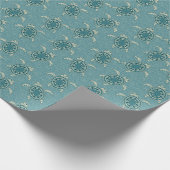 ウミガメの背景 ラッピングペーパー (角)