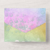 ウミガメの色の泡ベビーシャワー オールインワン招待状 (裏面)