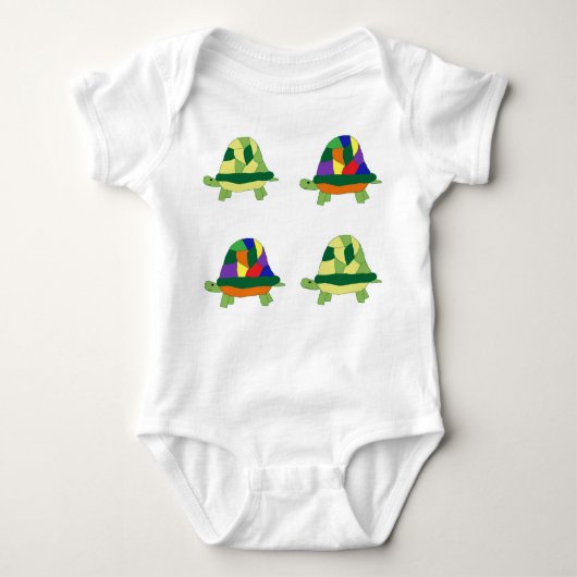 ウミガメの衣服 ベビーボディスーツ (正面)