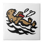 ウミガメの装飾瓦 タイル (正面)
