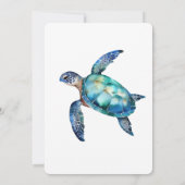 ウミガメの誕生日パーティー Under the Sea Turtle Birthday Party 招待状 (裏面)