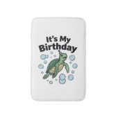 ウミガメの誕生日Tシャツデザイン_1 バスマット (正面縦)