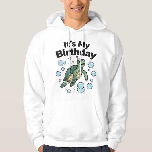 ウミガメの誕生日Tシャツデザイン_1 パーカ (正面)