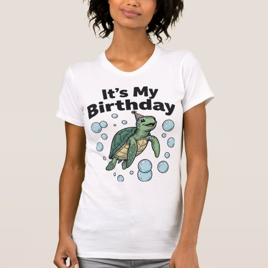 ウミガメの誕生日Tシャツデザイン_1 Tシャツ (正面)