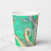 ウミガメの赤ちゃんシャワーの下で 紙コップ (裏面)