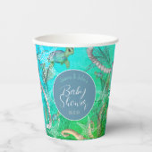 ウミガメの赤ちゃんシャワーの下で 紙コップ (正面)