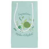 ウミガメの赤ちゃんシャワーの下 スモールペーパーバッグ (正面)