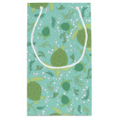 ウミガメの赤ちゃんシャワーの下 スモールペーパーバッグ (裏面)