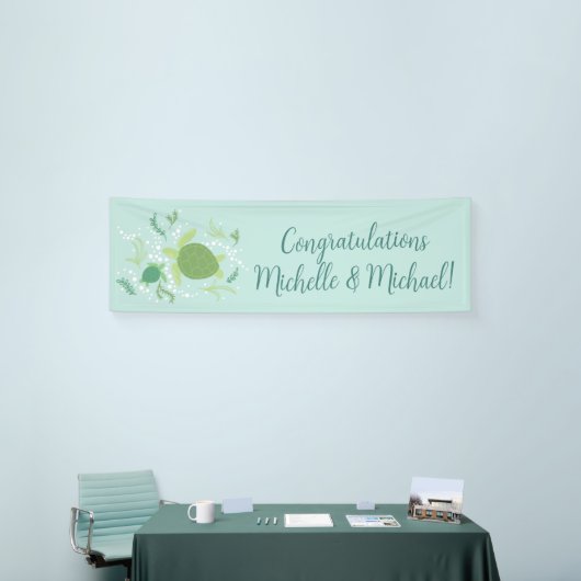 ウミガメの赤ちゃんシャワーの下 横断幕 (トレードショー)