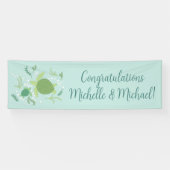 ウミガメの赤ちゃんシャワーの下 横断幕 (横)