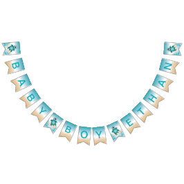 ウミガメの赤ちゃんシャワーバンティング国旗 バンティングフラッグ