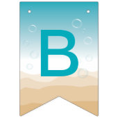 ウミガメの赤ちゃんシャワーバンティング国旗 バンティングフラッグ (第2の旗)