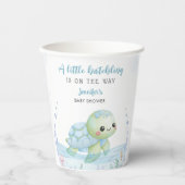 ウミガメの赤ちゃん誕生お祝い紙コップ 男の子 紙コップ (正面)