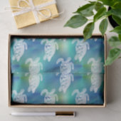 ウミガメの青い水のティッシュペーパー 薄葉紙 (ギフト)