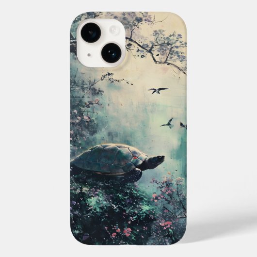 ウミガメの静かな花 Case-Mate iPhoneケース (裏面)