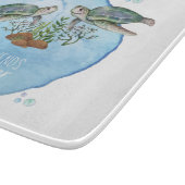 ウミガメのBFF -パーソナライズされた最高の友達のプレゼント カッティングボード (角)