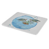 ウミガメのBFF -パーソナライズされた最高の友達のプレゼント カッティングボード (角)