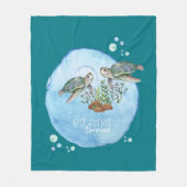 ウミガメのBFF -パーソナライズされた最高の友達のプレゼント フリースブランケット (正面)