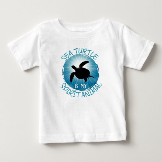 ウミガメは私の霊動物 ベビーTシャツ (正面)