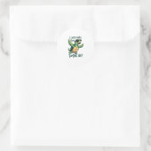 ウミガメをダビング私は本当にウミガメが大好きok_ ラウンドシール (バッグ)