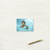 ウミガメを持つ人魚 ポストイット (デスク上)