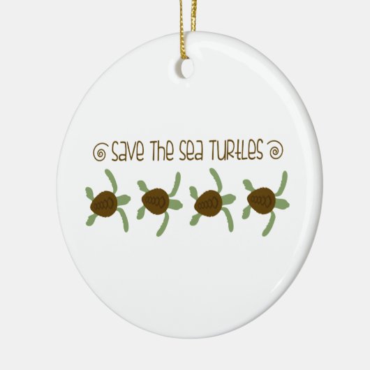 ウミガメを救って下さい セラミックオーナメント (左)