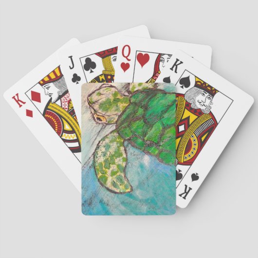 ウミガメを救って下さい トランプ (裏面)