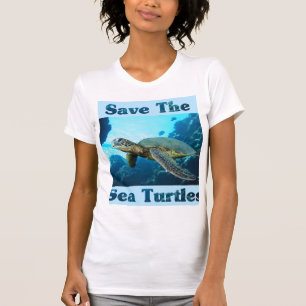 ウミガメを救って下さい Tシャツ