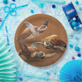 ウミガメを救消滅させる ペーパープレート (パーティー)