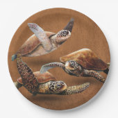 ウミガメを救消滅させる ペーパープレート (正面)