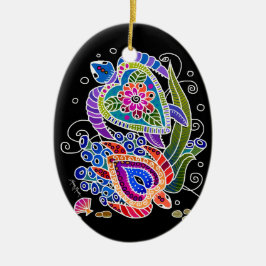 ウミガメオーナメント – 背カスタマイズ景 セラミックオーナメント