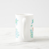 ウミガメカラフルとコーラルマグカップ ボーンチャイナマグカップ (裏面)