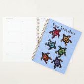 ウミガメカラフルの束抽象芸術マーク貝 プランナー手帳 (ディスプレー)