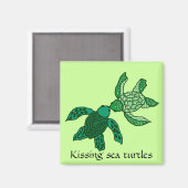ウミガメキスをするの磁石 マグネット (正面/裏面)