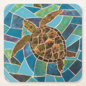 ウミガメコースター スクエアペーパーコースター (正面)