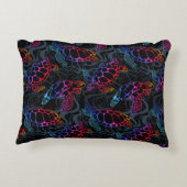ウミガメサイケデリックの数々の色はw アクセントクッション (裏面)