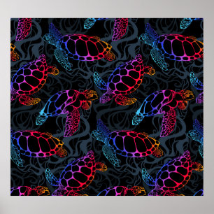 ウミガメサイケデリック:ボホ海 ポスター