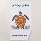 ウミガメタオルのLa Tortuga Del Mar ビーチタオル (正面)