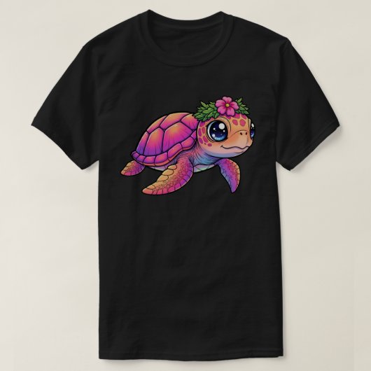 ウミガメダークTシャツ Tシャツ (デザイン正面)