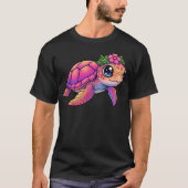 ウミガメダークTシャツ Tシャツ (正面)