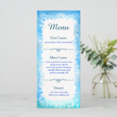 ウミガメテーマカスタムメニューカード |青と緑 メニュー (スタンド正面)