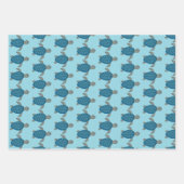 ウミガメデザインラッピング紙セット ラッピングペーパーシート (正面2)