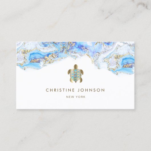 ウミガメデザイン名刺 名刺 (正面)