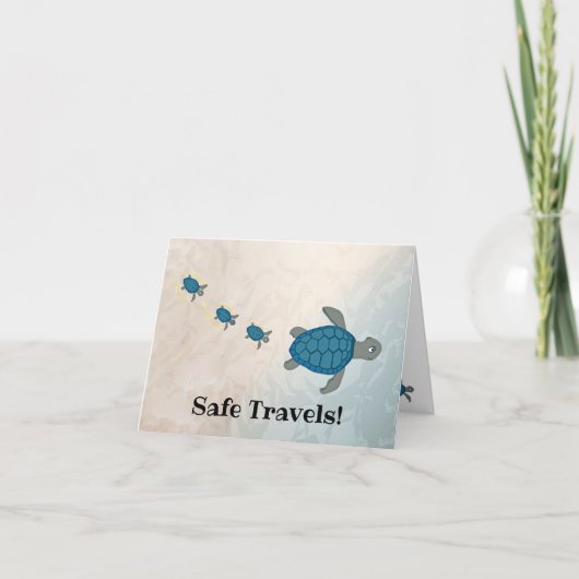 ウミガメデザイン サンキューカード (正面)