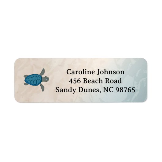 ウミガメデザイン ラベル (正面)