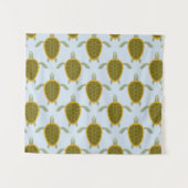 ウミガメパターンの群 タペストリー (正面(横))