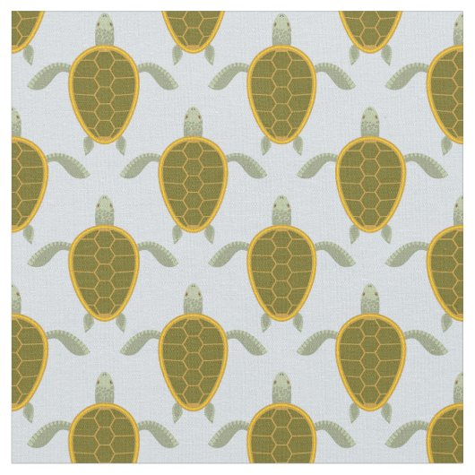 ウミガメパターンの群 ファブリック (クローズアップ)