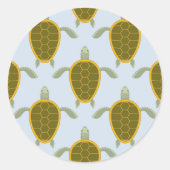 ウミガメパターンの群 ラウンドシール (正面)