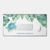 ウミガメパーソナライズされた庁舎 デスクマット (キーボード&マウス)